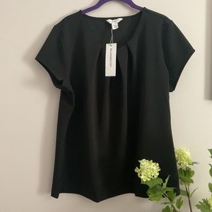 NWT Liz Claiborne Round Neck Short Sleeve Blouse X-Large